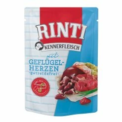 Rinti PB Nassfutter Kennerfleisch Geflügelherzen | 10x 400g