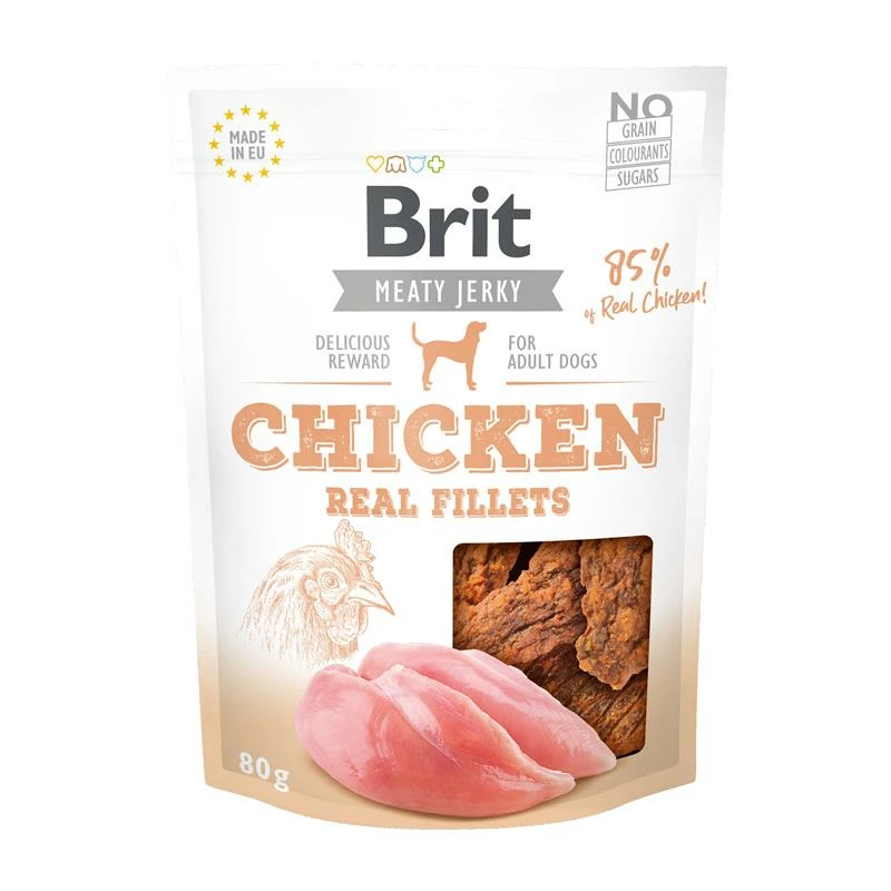 Brit Dog Snack Meaty Jerky Chicken Fillets | 12x 80g 1 Brit Dog Snack Meaty Jerky Chicken Fillets | 12x 80g