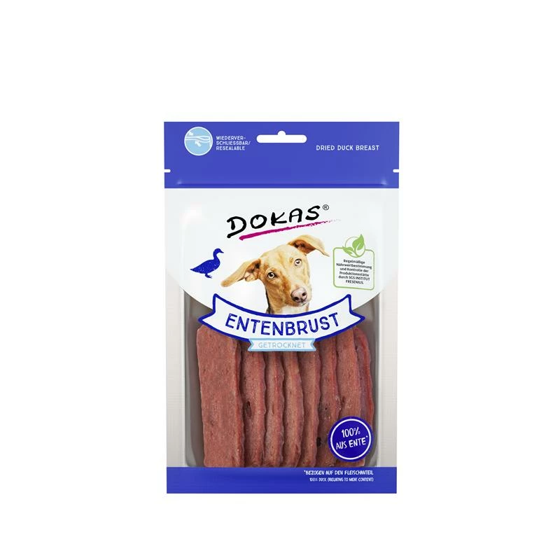 Dokas Entenbrustfilet Getrocknet | 12x 70g Hundesnack 1 Dokas Entenbrustfilet Getrocknet | 12x 70g Hundesnack