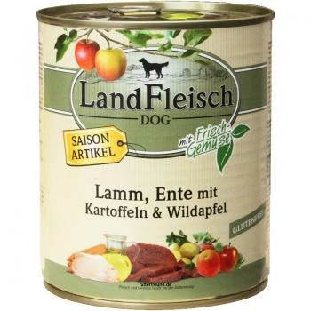 Landfleisch Dog Pur Lamm & Ente & Kartoffeln | 12 X 400g Hundefutter 1 Landfleisch Dog Pur Lamm & Ente & Kartoffeln | 12 X 400g Hundefutter
