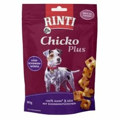 Rinti Chicko Plus Käse-Schinken | 12 X 80g Hundesnack