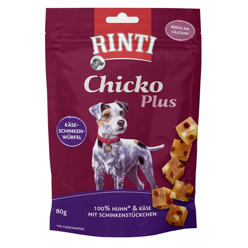 Rinti Chicko Plus Käse-Schinken | 12 X 80g Hundesnack 1 Rinti Chicko Plus Käse-Schinken | 12 X 80g Hundesnack