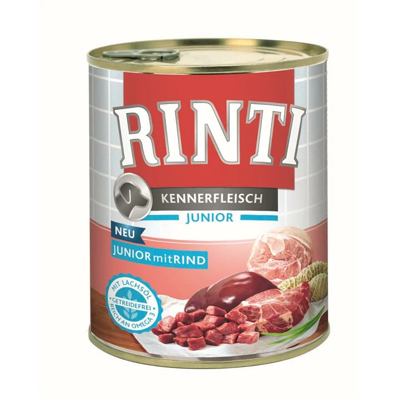 Rinti Kennerfleisch Junior Rind | 12x 800g Hundefutter Nass 1 Rinti Kennerfleisch Junior Rind | 12x 800g Hundefutter Nass