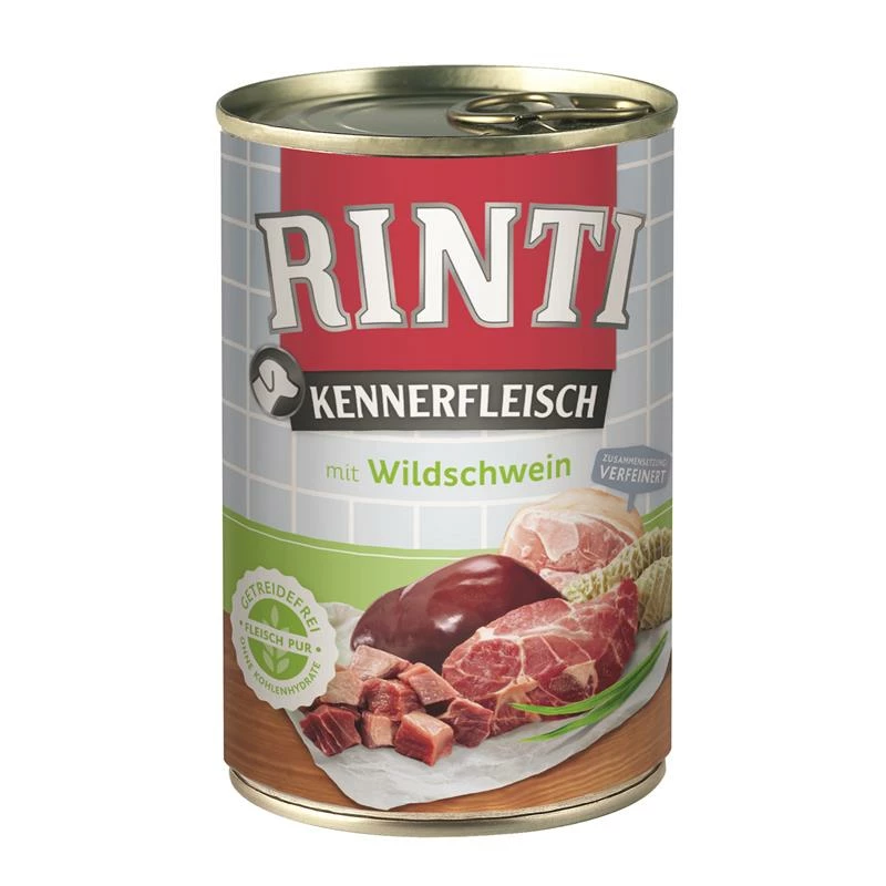 Rinti Kennerfleisch Wildschwein | 12 X 400g Hundefutter Nass 1 Rinti Kennerfleisch Wildschwein | 12 X 400g Hundefutter Nass