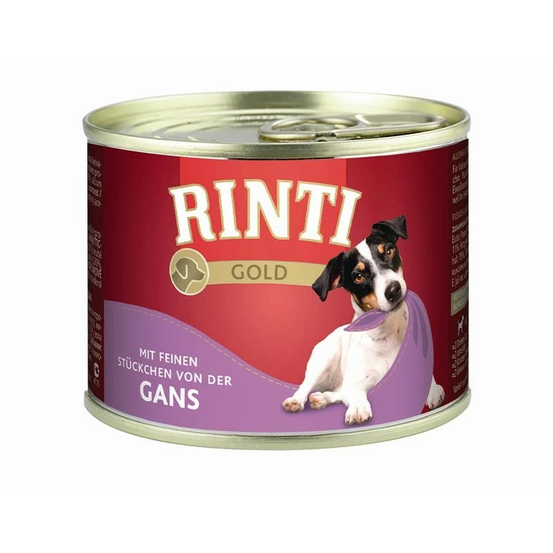 Rinti Gold Gans | 12x185g Hundenassfutter 1 Rinti Gold Gans | 12x185g Hundenassfutter