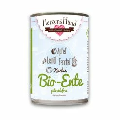 Herzenshund Bio-Ente | 12 X 400g Hundefutter Nass