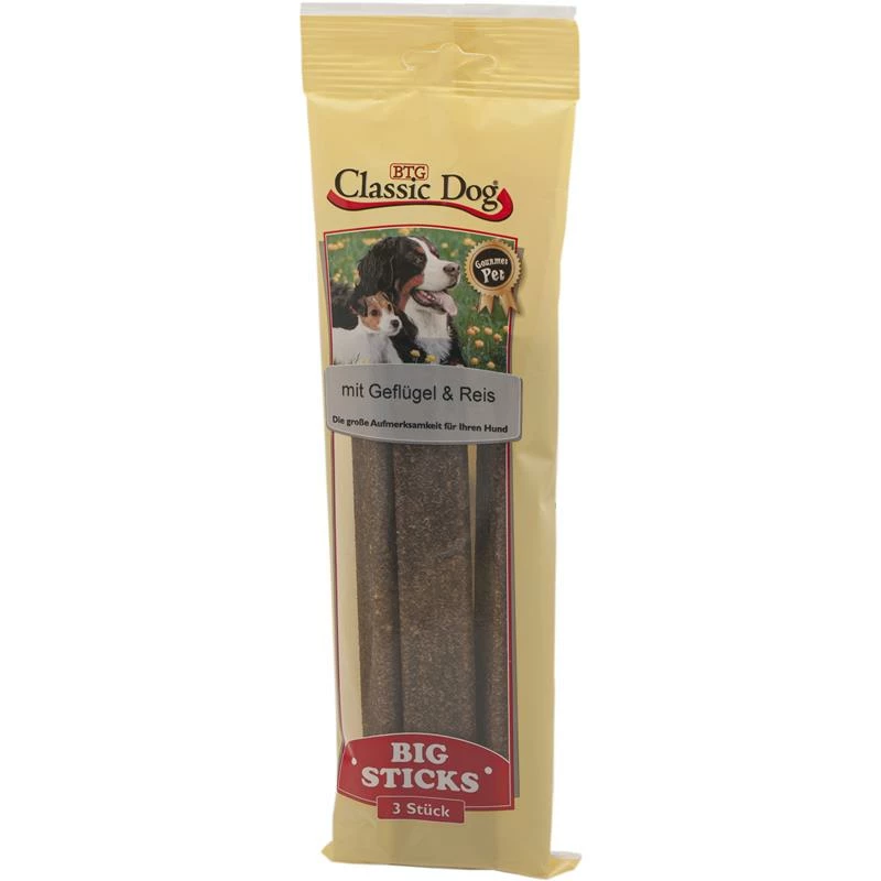 Classic Dog Snack Big Sticks Geflügel & Reis | 16x 3er Pack 1 Classic Dog Snack Big Sticks Geflügel & Reis | 16x 3er Pack