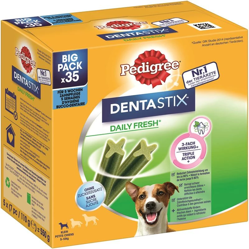 Pedigree Denta Stix Daily Fresh MP Kleine Hunde | 4x 35 St. 1 Pedigree Denta Stix Daily Fresh MP Kleine Hunde | 4x 35 St.