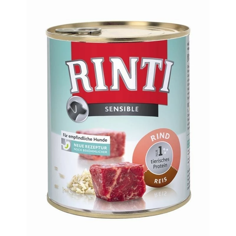 Rinti Sensible Rind & Reis | 12x 800g Hundefutter Nass 1 Rinti Sensible Rind & Reis | 12x 800g Hundefutter Nass