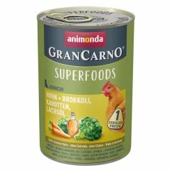 Animonda GranCarno Superfoods Junior Huhn & Brokkoli, Karotten, Lachsöl | 6x 400 G
