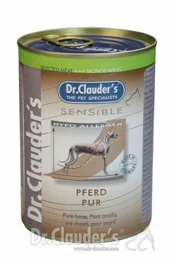 Dr. Clauders Selected Meat Sensible Pferd Pur | 6x 400g Hundefutter