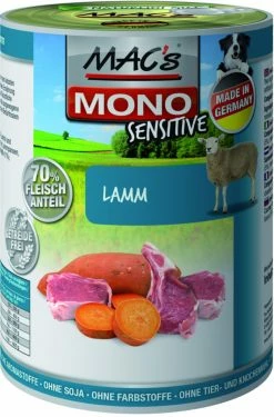 MACs Dog Mono Sensitive Lamm | 6x 400g Hundefutter Nass