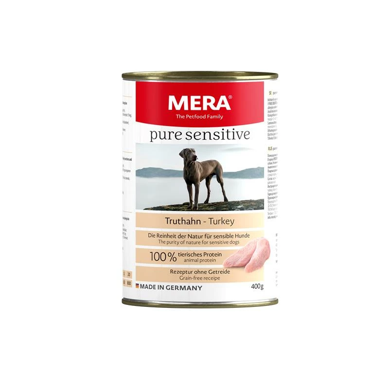 Mera Dog Pure Sensitive Meat Truthahn | 6x 400g Hundefutter Nass 1 Mera Dog Pure Sensitive Meat Truthahn | 6x 400g Hundefutter Nass