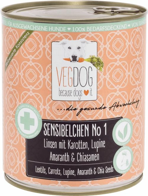 VEGDOG SENSIBELCHEN No1 | 6x 800g 1 VEGDOG SENSIBELCHEN No1 | 6x 800g