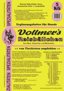 Vollmer´s Vollmers Reisbällchen | 5kg Diätfutter Für Hunde Bei Allergien