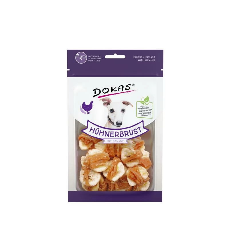Dokas Hühnerbrustfilet Mit Banane | 8 X 70g Hundesnack 1 Dokas Hühnerbrustfilet Mit Banane | 8 X 70g Hundesnack