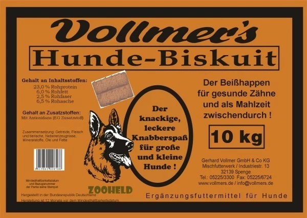 Vollmer´s Vollmers Biskuit | 10kg Hundesnack Zur Gebissstärkung 1 Vollmer´s Vollmers Biskuit | 10kg Hundesnack Zur Gebissstärkung