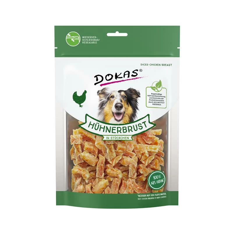 Dokas Hunde Snack Hühnerbr.Filet In Stückchen | 9x 200g Hunde 1 Dokas Hunde Snack Hühnerbr.Filet In Stückchen | 9x 200g Hunde