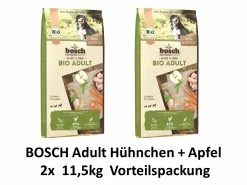 [Paket] Bosch Bio Adult Hühnchen & Apfel | 2x 11,5 Kg Vorteilspackung