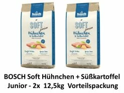 [Paket] Bosch HPC Soft Junior Hühnchen & Süßkart. | 2x 12,5kg Vorteilspackung