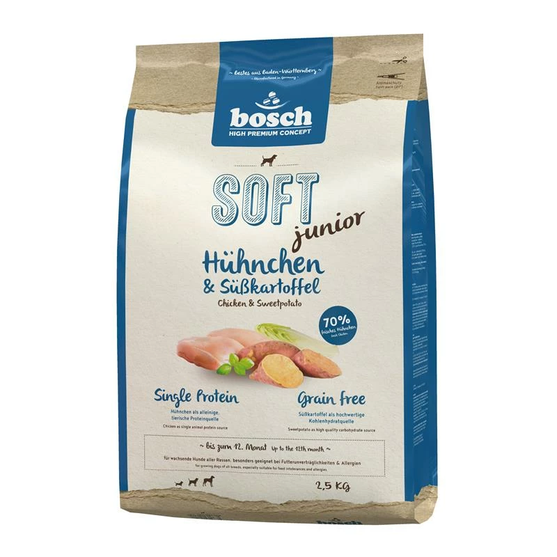 Bosch HPC Soft Junior Hühnchen & .Süßkart.| 2,5kg Hundefutter 1 Bosch HPC Soft Junior Hühnchen & .Süßkart.| 2,5kg Hundefutter