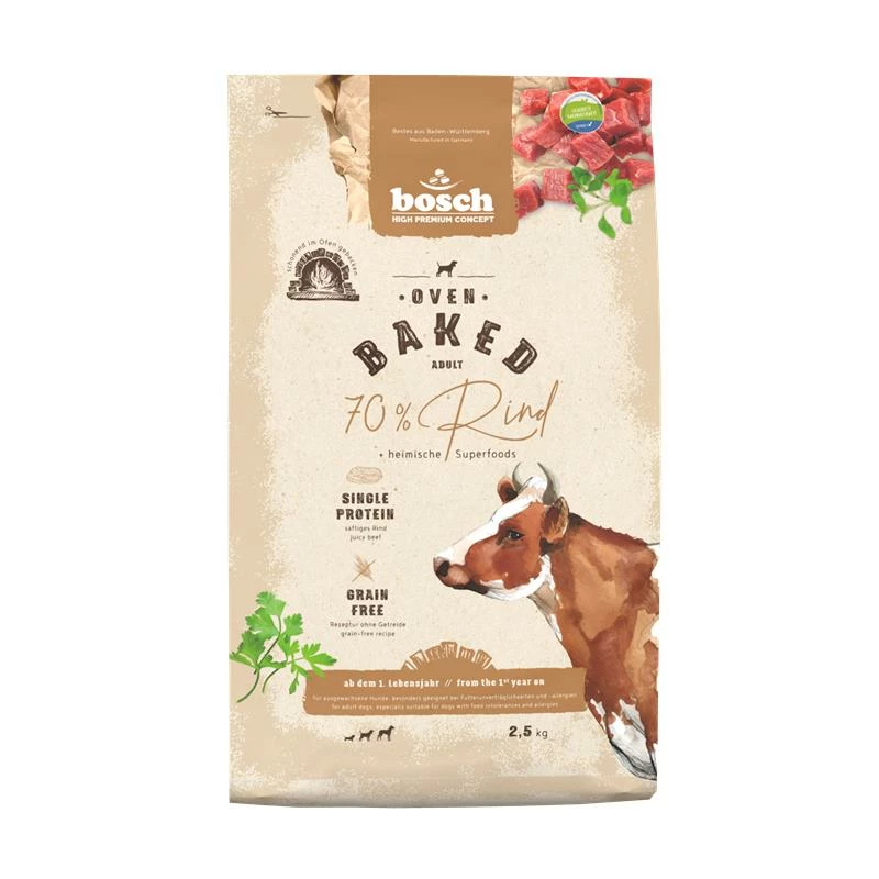 Bosch Oven Baked Rind | 2,5 Kg Hundefutter Trocken 1 Bosch Oven Baked Rind | 2,5 Kg Hundefutter Trocken