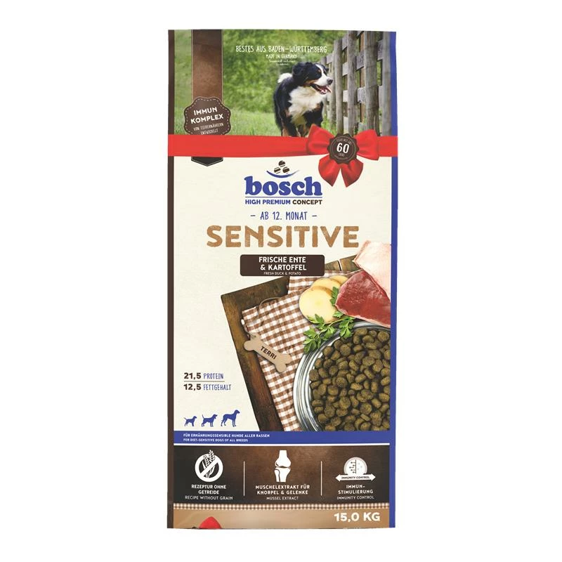 Bosch Sensitive Ente & Kartoffel | 15 Kg Hundefutter Trocken 1 Bosch Sensitive Ente & Kartoffel | 15 Kg Hundefutter Trocken