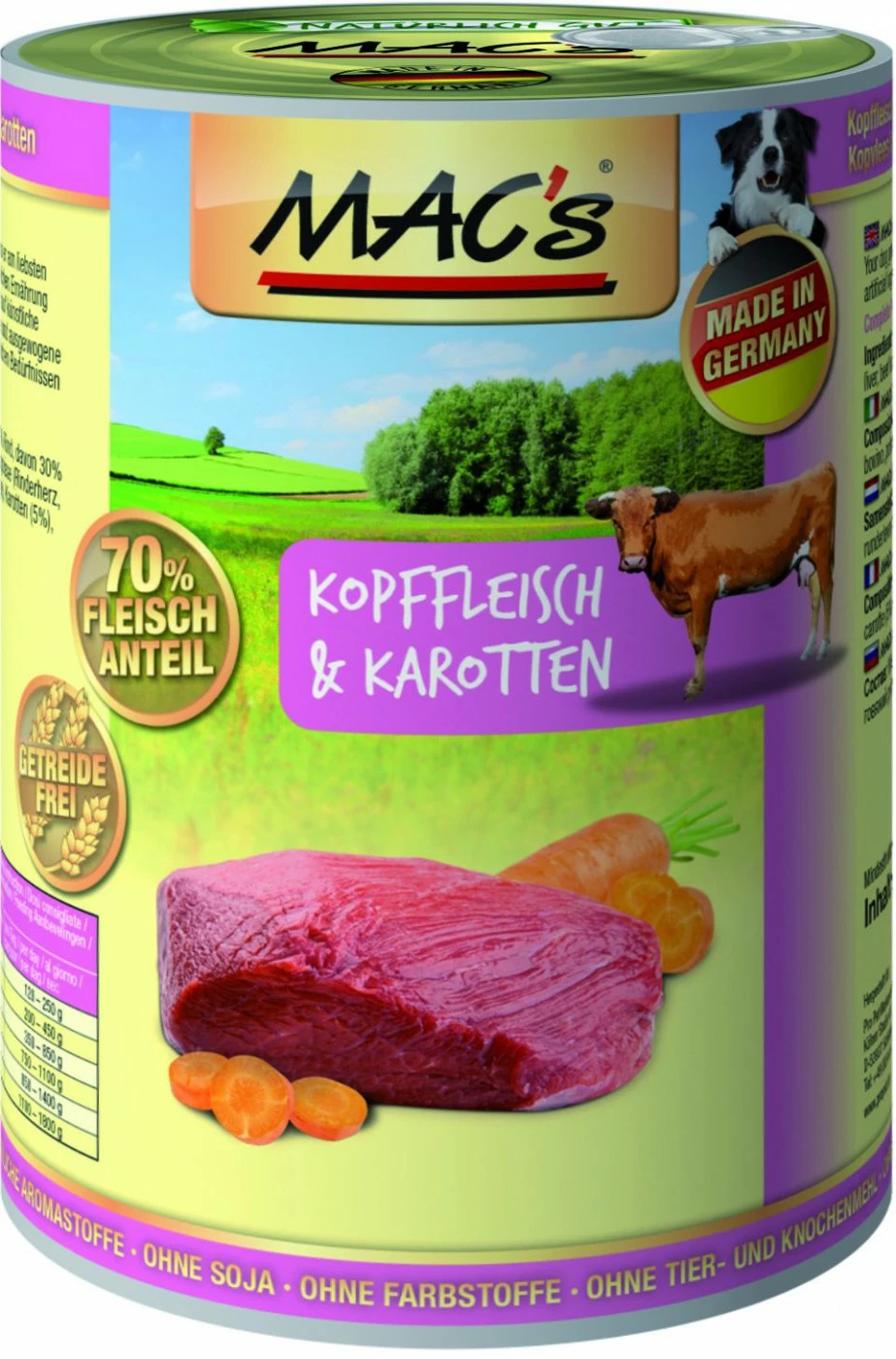 MACs Dog Kopffleisch & Karotten | 6x 400g Hundefutter 1 MACs Dog Kopffleisch & Karotten | 6x 400g Hundefutter