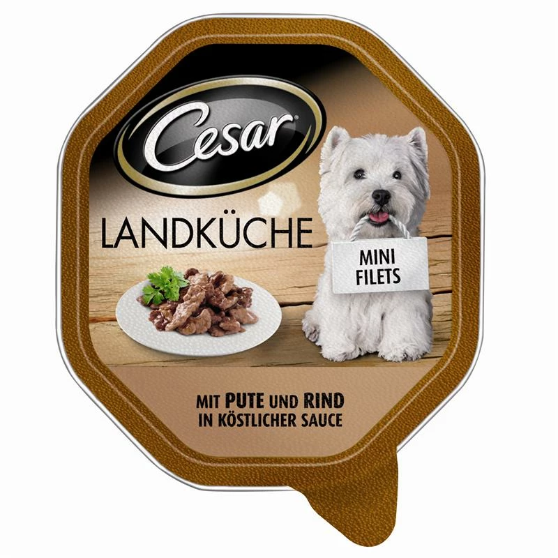 Cesar Mini Filet Mit Pute Und Rind | 14x 150g Hundefutter 1 Cesar Mini Filet Mit Pute Und Rind | 14x 150g Hundefutter