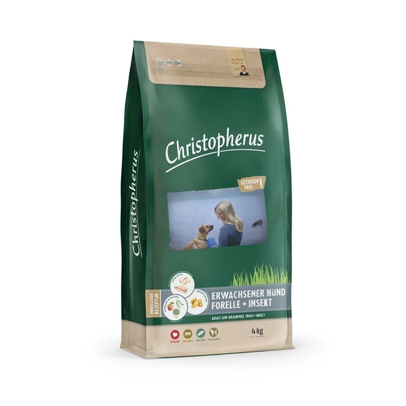Christopherus Getreidefrei Forelle & Insekt | 4kg Hundefutter 1 Christopherus Getreidefrei Forelle & Insekt | 4kg Hundefutter
