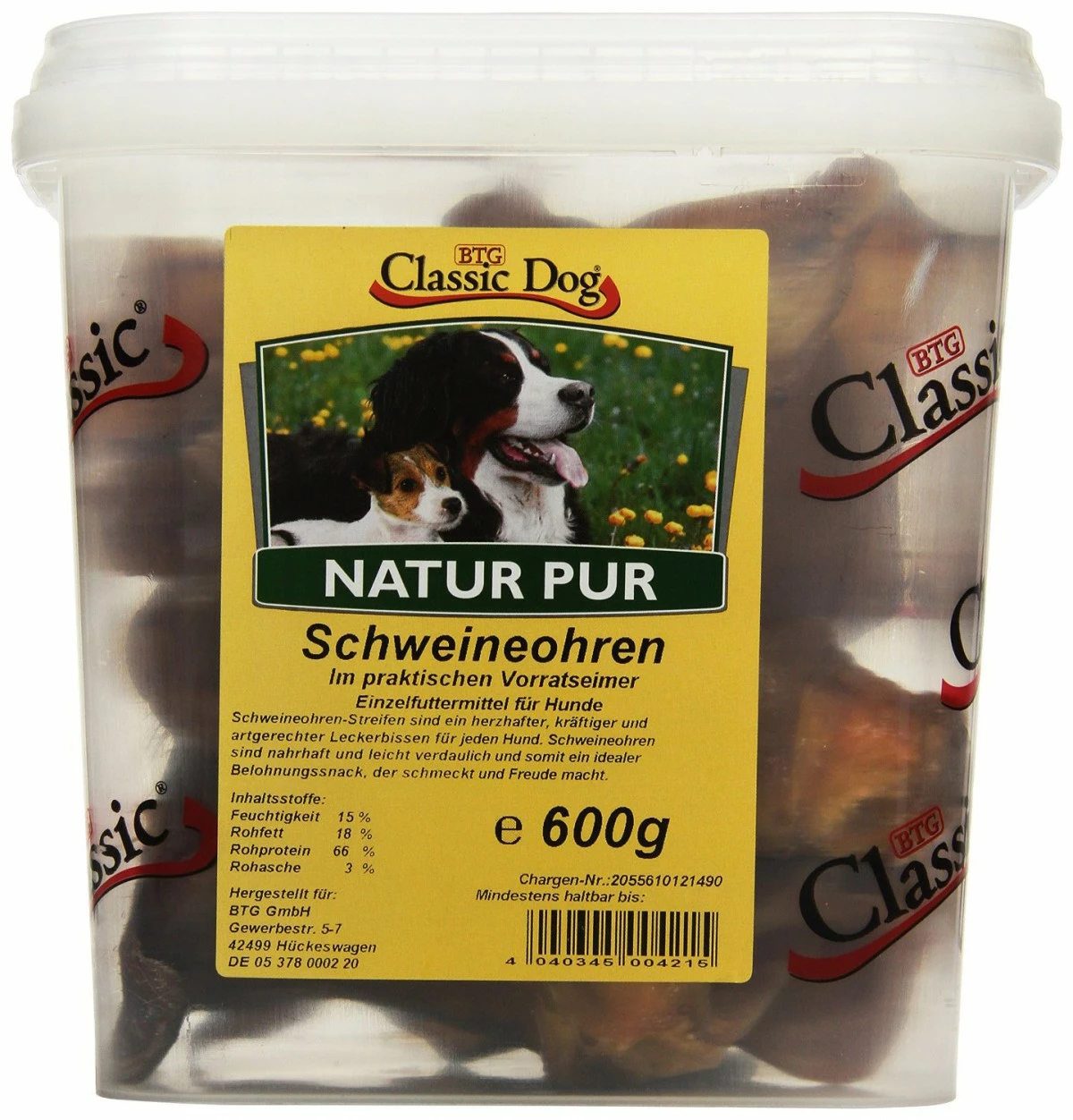 Classic Dog Schweineohren Hundesnack | 600g Trockenfutter 1 Classic Dog Schweineohren Hundesnack | 600g Trockenfutter