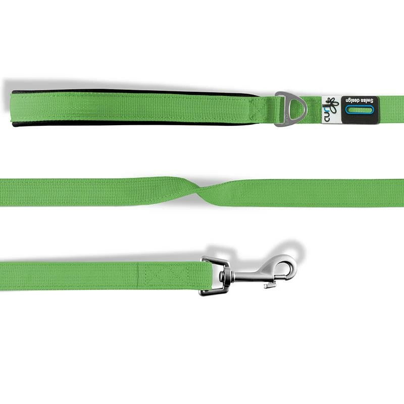 Curli Basic Nylon Lime | 140cm X 2cm Hundeleine 1 Curli Basic Nylon Lime | 140cm X 2cm Hundeleine