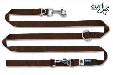 Curli Verstellbare Leine Aus Nylon | 200x 2cm Braun Hunde 1 Curli Verstellbare Leine Aus Nylon | 200x 2cm Braun Hunde