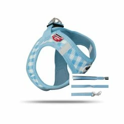 Curli Vest Puppy Set Skyblue-caro | Gr. M Hundegeschirr Für Welpen