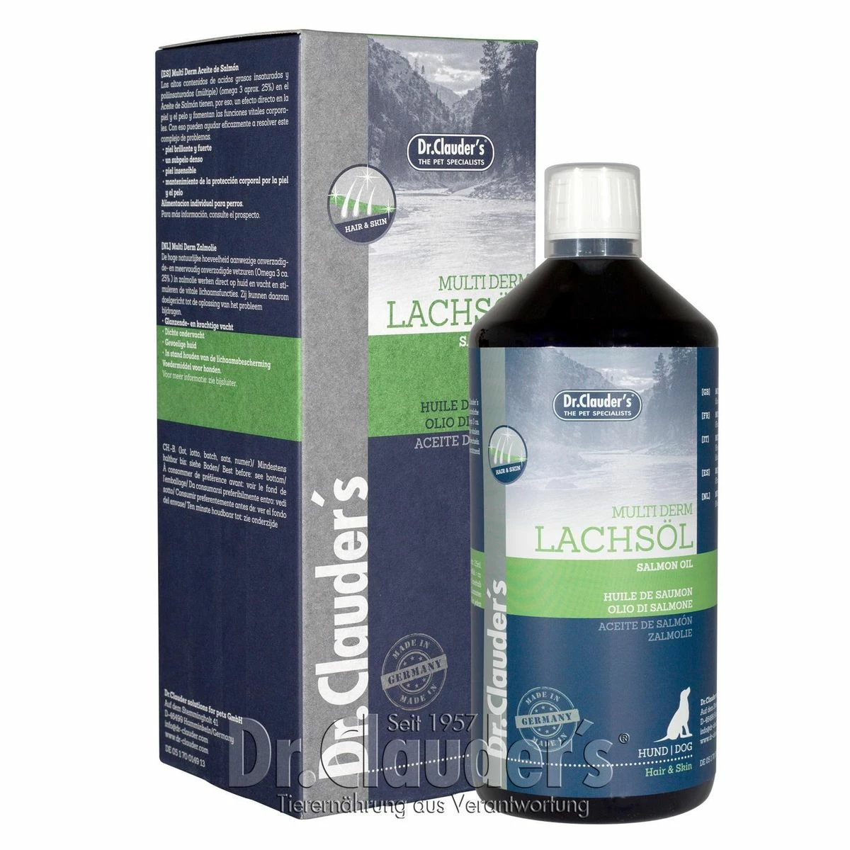 DR. CLAUDERS Dr. Clauder Multi Derm Lachsöl | 1000ml Ergänzungsfutter Hund 1 DR. CLAUDERS Dr. Clauder Multi Derm Lachsöl | 1000ml Ergänzungsfutter Hund