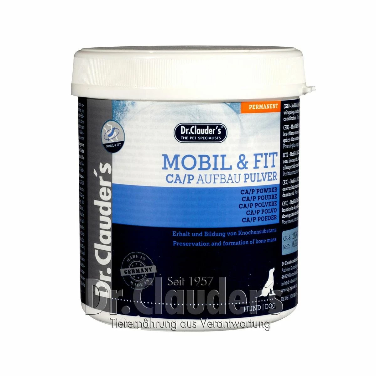 Dr. Clauders Mobil&Fit Ca/P Vitamin Pulver | 500g Hunde-Ergänzungsfutter 1 Dr. Clauders Mobil&Fit Ca/P Vitamin Pulver | 500g Hunde-Ergänzungsfutter