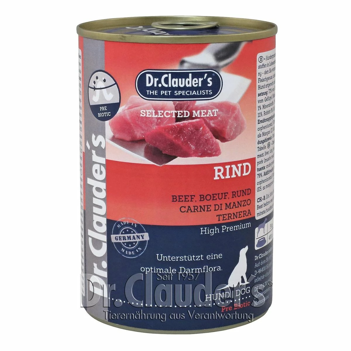 Dr. Clauders Selected Meat Rind | 6x 400g Hundefutter Nass 1 Dr. Clauders Selected Meat Rind | 6x 400g Hundefutter Nass