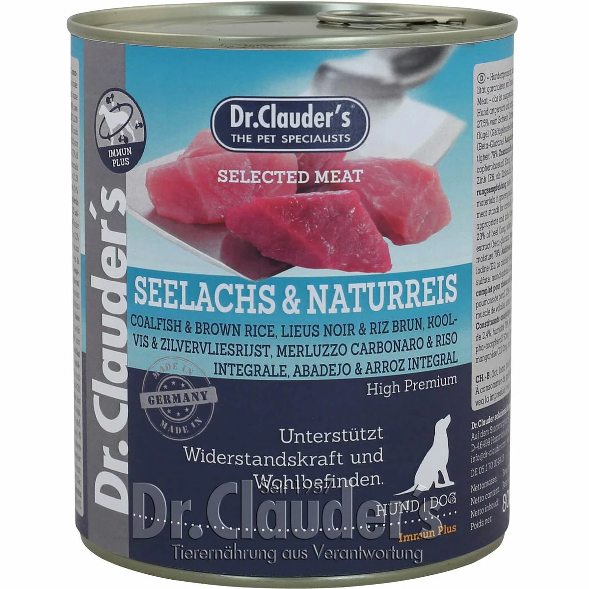 Dr. Clauders Selected Meat Seelachs & Reis | 6x 800g Nassfutter 1 Dr. Clauders Selected Meat Seelachs & Reis | 6x 800g Nassfutter