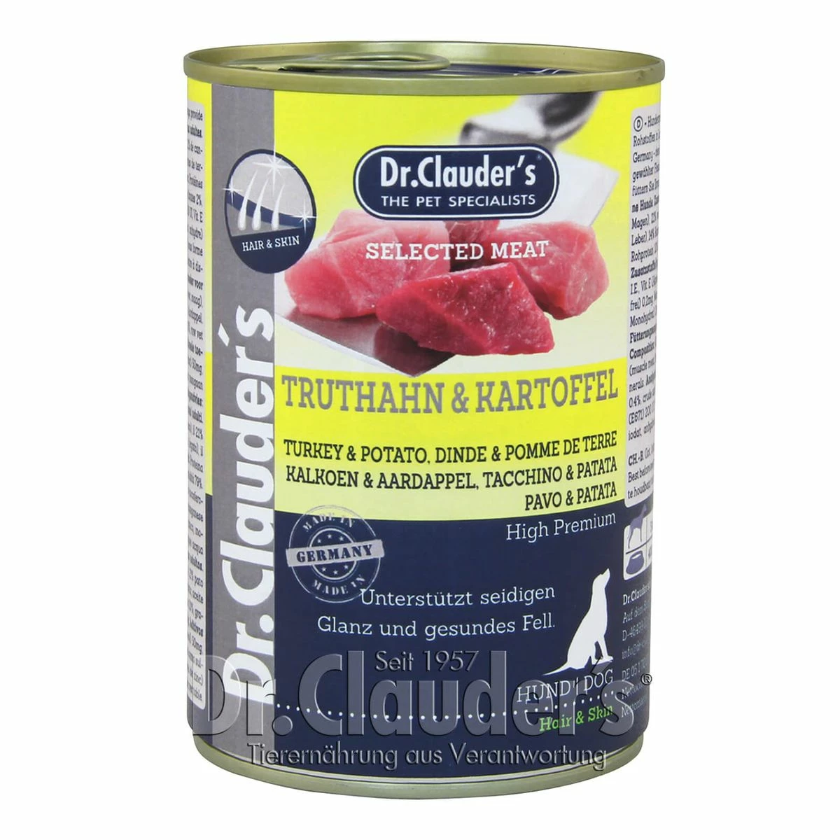 Dr. Clauders Selected Meat Truthahn & Kartoffel | 6x 400g Hundefutter 1 Dr. Clauders Selected Meat Truthahn & Kartoffel | 6x 400g Hundefutter