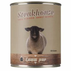 Fleischeslust Steakhouse Lamm Pur | 6x 800g Hundenassfutter