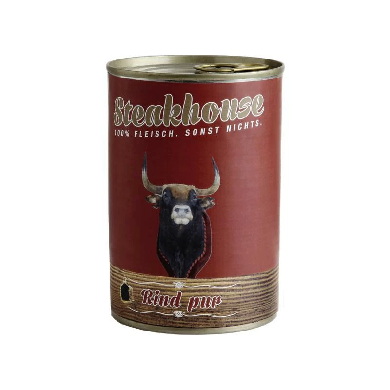 Fleischeslust Steakhouse Rind Pur | 6x 800g Hundefutter Nass 1 Fleischeslust Steakhouse Rind Pur | 6x 800g Hundefutter Nass