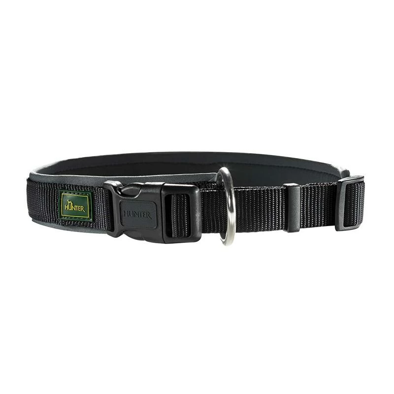 Hunter Neopren Vario Plus Schwarz/Grau | 60-65cm X 25mm Hundehalsband 1 Hunter Neopren Vario Plus Schwarz/Grau | 60-65cm X 25mm Hundehalsband