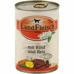 Landfleisch Dog Pur Rind & Reis | 12x 400g Hundefutter