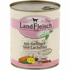 Landfleisch Geflügel & Lachsfilet | 6x800g Hundefutter