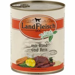 Landfleisch Pur Rind & Reis Mager | 6x800g Hundefutter