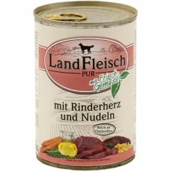 Landfleisch Pur Rinderherzen | 12x 400g Hundenassfutter