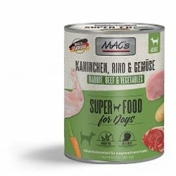 MACs Dog Kaninchen & Gemüse | 6x 800g Hundefutter Nass