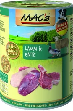 MACs Dog Lamm & Ente | 6x 400g Hundefutter Getreidefrei