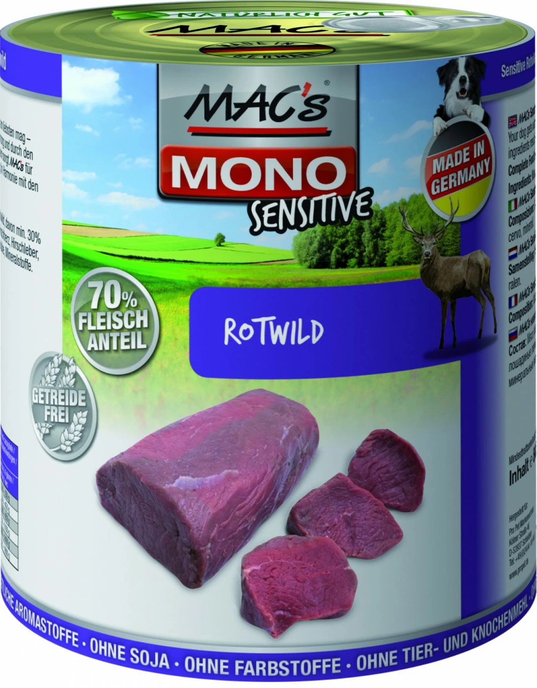 MACs Dog Mono Sensitive Rotwild | 6x 800g Hundefutter 1 MACs Dog Mono Sensitive Rotwild | 6x 800g Hundefutter