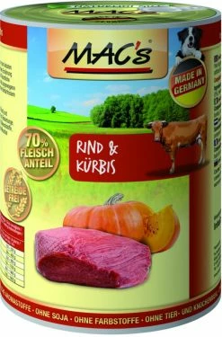 MACs Dog Rind & Kürbis | 6x 400g Hundefutter Nass